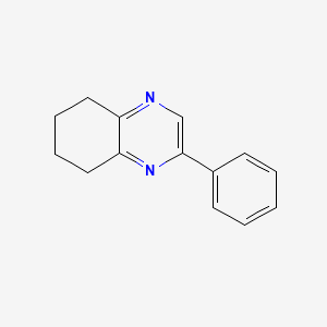 molecular formula C14H14N2 B14259211 Quinoxaline, 5,6,7,8-tetrahydro-2-phenyl- CAS No. 173539-54-3