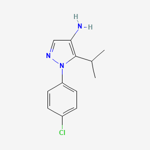 molecular formula C12H14ClN3 B1425922 1-(4-chlorophenyl)-5-(propan-2-yl)-1H-pyrazol-4-amine CAS No. 1508227-54-0