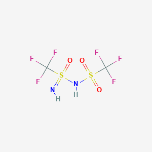 molecular formula C2H2F6N2O3S2 B14259250 Methanesulfonamide, 1,1,1-trifluoro-N-[S-(trifluoromethyl)sulfonimidoyl]- CAS No. 174191-51-6