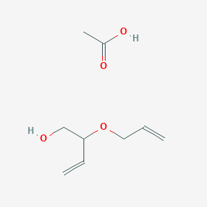 molecular formula C9H16O4 B14259254 Acetic acid;2-prop-2-enoxybut-3-en-1-ol CAS No. 445378-39-2
