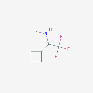 molecular formula C7H12F3N B1425928 (1-Cyclobutyl-2,2,2-trifluoroethyl)(methyl)amine CAS No. 1513411-07-8