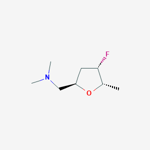 molecular formula C8H16FNO B142593 2-Furanmethanamine,4-fluorotetrahydro-N,N,5-trimethyl-,[2R-(2alpha,4beta,5beta)]- CAS No. 142722-62-1