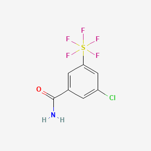 molecular formula C7H5ClF5NOS B1425930 3-Chloro-5-(pentafluorosulfur)benzamide CAS No. 1240257-35-5