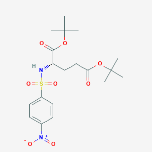molecular formula C19H28N2O8S B14259369 Di-tert-butyl N-(4-nitrobenzene-1-sulfonyl)-L-glutamate CAS No. 204582-39-8