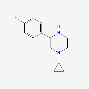 molecular formula C13H17FN2 B1425939 1-环丙基-3-(4-氟苯基)哌嗪 CAS No. 1248907-47-2