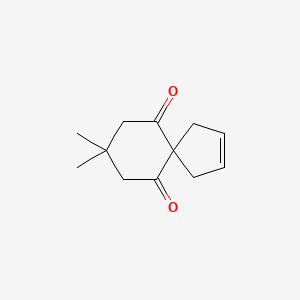 molecular formula C12H16O2 B14259419 Spiro[4.5]dec-2-ene-6,10-dione, 8,8-dimethyl- CAS No. 247040-80-8