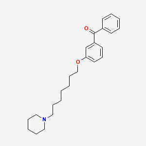 molecular formula C25H33NO2 B14259424 Phenyl(3-{[7-(piperidin-1-yl)heptyl]oxy}phenyl)methanone CAS No. 164396-67-2