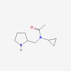 molecular formula C10H18N2O B1425943 N-cyclopropyl-N-(pyrrolidin-2-ylmethyl)acetamide CAS No. 1353972-12-9
