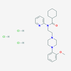 molecular formula C25H37Cl3N4O2 B142595 WAY-100635 hydrochloride CAS No. 146714-97-8