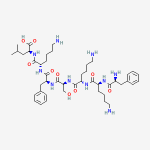 molecular formula C45H72N10O9 B14259518 L-Phenylalanyl-L-lysyl-L-lysyl-L-seryl-L-phenylalanyl-L-lysyl-L-leucine CAS No. 309247-47-0