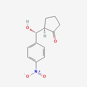 molecular formula C12H13NO4 B14259526 Cyclopentanone, 2-[(R)-hydroxy(4-nitrophenyl)methyl]-, (2R)- CAS No. 349628-52-0