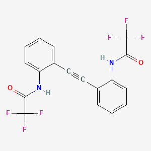 molecular formula C18H10F6N2O2 B14259531 Acetamide, N,N'-(1,2-ethynediyldi-2,1-phenylene)bis[2,2,2-trifluoro- CAS No. 397314-26-0