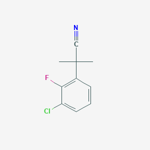 molecular formula C10H9ClFN B1425956 2-(3-Chloro-2-fluorophenyl)-2-methylpropanenitrile CAS No. 1260853-46-0
