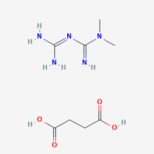 molecular formula C8H17N5O4 B14259560 Butanedioic acid;3-(diaminomethylidene)-1,1-dimethylguanidine CAS No. 399567-24-9