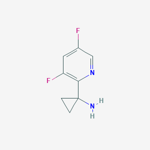 molecular formula C8H8F2N2 B1425957 1-(3,5-Difluoropyridin-2-yl)cyclopropanamine CAS No. 1260657-75-7