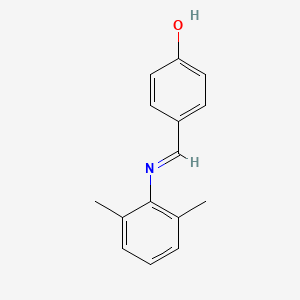 molecular formula C15H15NO B14259592 Phenol, 4-[[(2,6-dimethylphenyl)imino]methyl]- CAS No. 159733-71-8