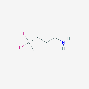 molecular formula C5H11F2N B1425961 4,4-Difluoropentan-1-amine CAS No. 590-74-9