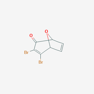molecular formula C7H4Br2O2 B14259624 3,4-Dibromo-8-oxabicyclo[3.2.1]octa-3,6-dien-2-one CAS No. 444586-28-1