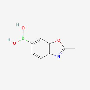 molecular formula C8H8BNO3 B1425964 (2-Methyl-1,3-benzoxazol-6-yl)boronic acid CAS No. 866332-15-2