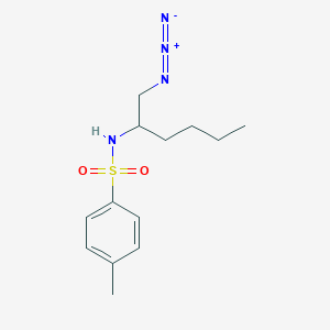 molecular formula C13H20N4O2S B14259645 Benzenesulfonamide, N-[1-(azidomethyl)pentyl]-4-methyl- CAS No. 175086-40-5