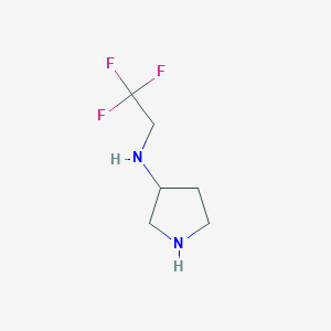 molecular formula C6H11F3N2 B1425969 N-(2,2,2-trifluoroethyl)pyrrolidin-3-amine CAS No. 1048912-33-9