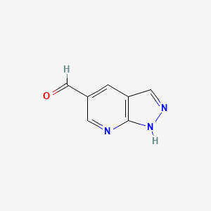 molecular formula C7H5N3O B1425972 1H-Pyrazolo[3,4-b]pyridine-5-carbaldehyde CAS No. 955127-76-1