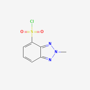 molecular formula C7H6ClN3O2S B1425974 2-methyl-2H-1,2,3-benzotriazole-4-sulfonyl chloride CAS No. 1033464-75-3