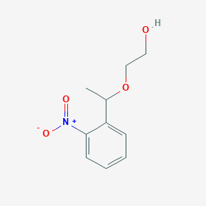molecular formula C10H13NO4 B14259781 Ethanol, 2-[1-(2-nitrophenyl)ethoxy]- CAS No. 172756-72-8