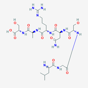 molecular formula C27H49N11O11 B14259844 L-Serine, L-leucylglycyl-L-seryl-L-asparaginyl-L-arginyl-L-alanyl- CAS No. 268723-88-2