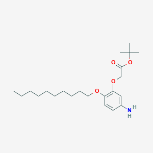 molecular formula C22H37NO4 B14259872 tert-Butyl [5-amino-2-(decyloxy)phenoxy]acetate CAS No. 185427-40-1
