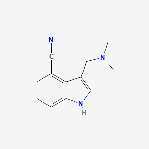 molecular formula C12H13N3 B1425988 4-Cyanogramine CAS No. 105907-63-9