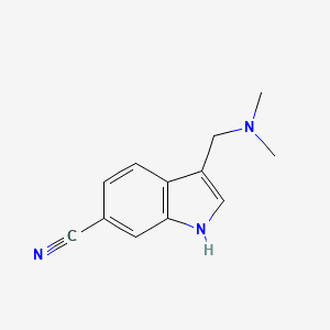 molecular formula C12H13N3 B1425989 6-Cyanogramine CAS No. 379234-99-8
