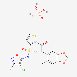 molecular formula C18H18ClN2O10PS2 B14259917 Sitaxsentan (phosphate) 