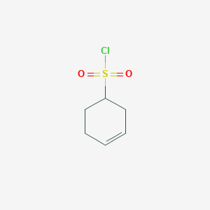 molecular formula C6H9ClO2S B1425993 Cyclohex-3-ene-1-sulfonyl chloride CAS No. 854724-91-7