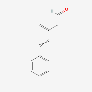 molecular formula C12H12O B14259965 3-Methylidene-5-phenylpent-4-enal CAS No. 204570-75-2