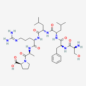 molecular formula C38H62N10O9 B14259982 L-Seryl-L-phenylalanyl-L-leucyl-L-leucyl-N~5~-(diaminomethylidene)-L-ornithyl-L-alanyl-L-proline CAS No. 368446-31-5