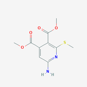 molecular formula C10H12N2O4S B14259990 Dimethyl 6-amino-2-(methylsulfanyl)pyridine-3,4-dicarboxylate CAS No. 149726-22-7