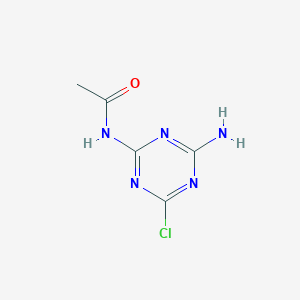 molecular formula C5H6ClN5O B142600 N-(4-amino-6-chloro-1,3,5-triazin-2-yl)acetamide CAS No. 115339-34-9