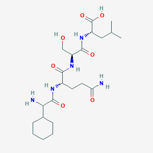 molecular formula C22H39N5O7 B14260007 N~2~-[Amino(cyclohexyl)acetyl]-L-glutaminyl-L-seryl-L-leucine CAS No. 219995-91-2