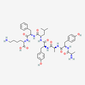 molecular formula C45H62N8O10 B14260011 L-Alanyl-L-tyrosyl-L-alanyl-L-tyrosyl-L-leucyl-L-phenylalanyl-L-lysine CAS No. 184651-84-1