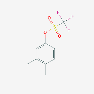 molecular formula C9H9F3O3S B14260018 Methanesulfonic acid, trifluoro-, 3,4-dimethylphenyl ester CAS No. 255837-23-1