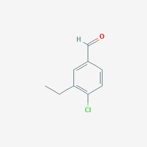 molecular formula C9H9ClO B1426003 4-Chloro-3-ethylbenzaldehyde CAS No. 945717-06-6