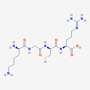 molecular formula C17H34N8O5S B14260051 L-Arginine, D-lysylglycyl-D-cysteinyl- CAS No. 186609-30-3
