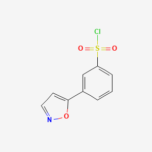 molecular formula C9H6ClNO3S B1426006 3-(1,2-Oxazol-5-yl)benzene-1-sulfonyl chloride CAS No. 13567-19-6