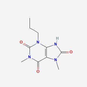 molecular formula C10H14N4O3 B14260083 1,7-dimethyl-3-propyl-9H-purine-2,6,8-trione CAS No. 223444-24-4