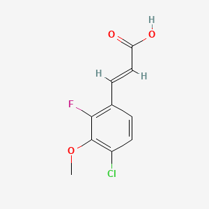 molecular formula C10H8ClFO3 B1426010 4-Chloro-2-fluoro-3-methoxycinnamic acid CAS No. 1353001-74-7