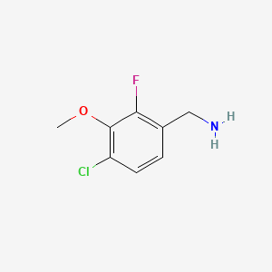 molecular formula C8H9ClFNO B1426011 4-Chloro-2-fluoro-3-methoxybenzylamine CAS No. 1323966-34-2