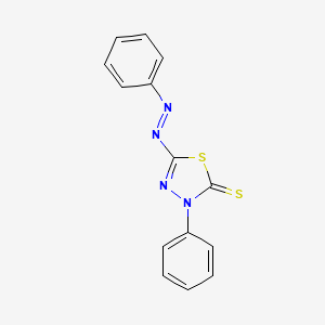 molecular formula C14H10N4S2 B14260158 3-Phenyl-5-[(E)-phenyldiazenyl]-1,3,4-thiadiazole-2(3H)-thione CAS No. 380847-91-6