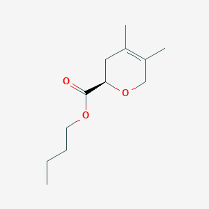 molecular formula C12H20O3 B14260160 butyl (2R)-4,5-dimethyl-3,6-dihydro-2H-pyran-2-carboxylate CAS No. 253778-25-5