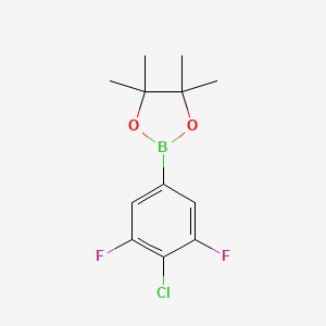 molecular formula C12H14BClF2O2 B1426017 2-(4-Chloro-3,5-difluorophenyl)-4,4,5,5-tetramethyl-1,3,2-dioxaborolane CAS No. 1165935-96-5